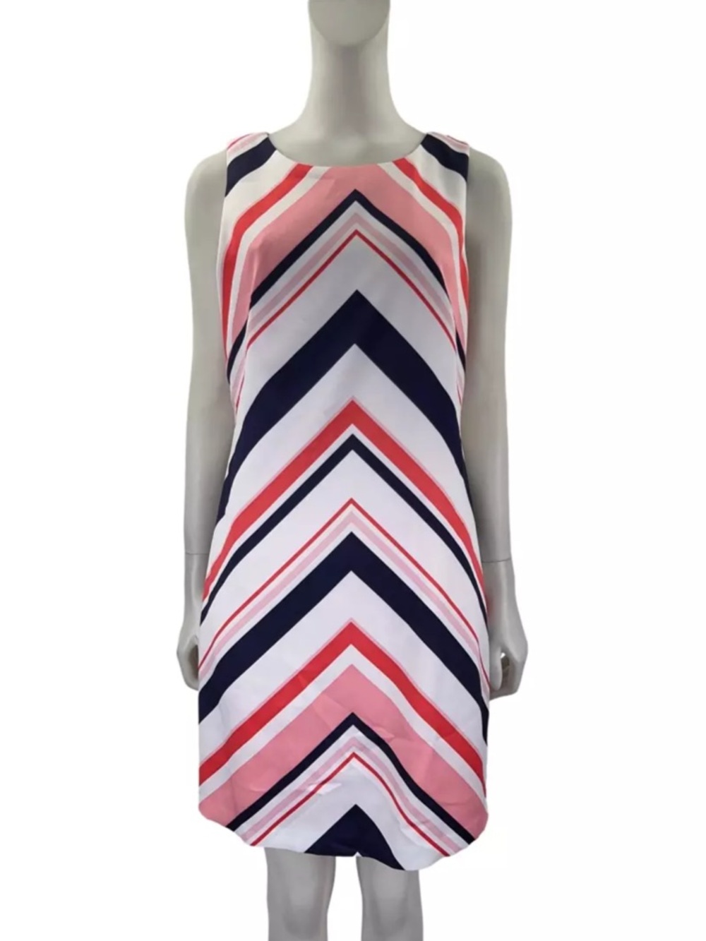 VINCE CAMUTO Chevron Striped Pink and Black Dress
